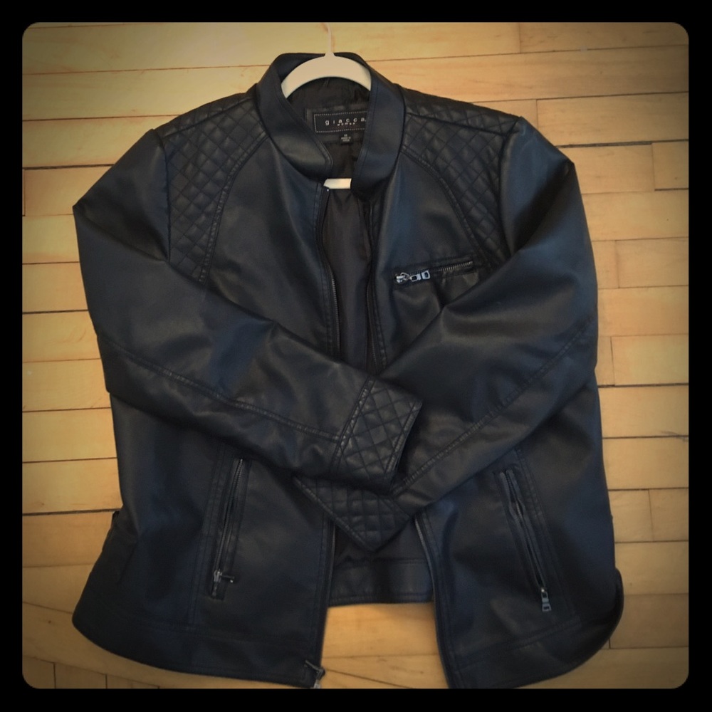 Faux leather jacket 1x